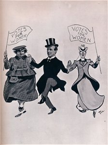 1906年，与女孩一起徘徊。 作者 不明