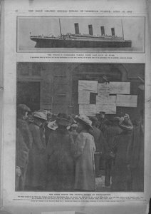 1912年4月20日在南安普敦的《最后看家》和《命运板》。 作者 不明