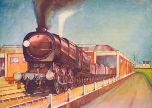 1940年在南安普敦码头的最新紧缩型货运引擎SR 作者 Unbekannt