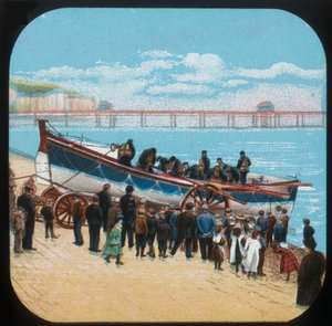 发射救生艇，c1900。 作者 不明