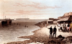 铺设孟买和亚丁之间穿越印度洋的电报电缆，1870年 作者 不明
