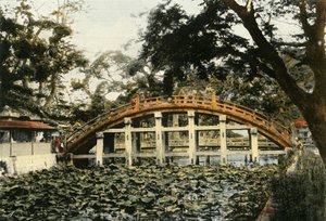 住吉吉桥（Le Pont Sumiyoshi）大阪，住吉桥，大阪，1900年。 作者 不明