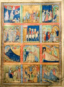 坎特伯雷基督教堂诗篇的叶子，约1155-1160年 作者 不明