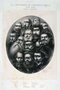 Les Fantoches de L Internationale，共产主义漫画。法国19C 作者 不明