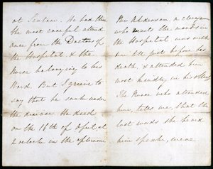弗洛伦斯-南丁格尔的信，1856年5月 作者 不明