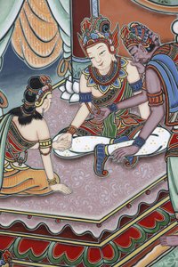 佛陀的一生当男孩年满16岁时，他的父亲为他安排了与雅的婚姻，首尔，Coree du Sud。 作者 不明