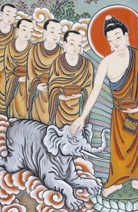 驯服大象的佛祖生活，首尔，Coree du Sud 作者 不明