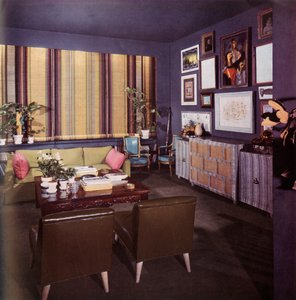 威廉·帕尔曼（William Pahlmann）设计的公寓中的客厅，1949年。 作者 不明