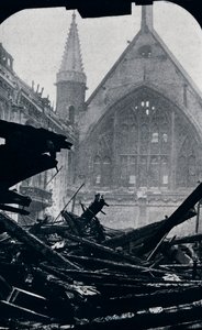 1940年12月29日大火过后的伦敦市政厅 作者 不明