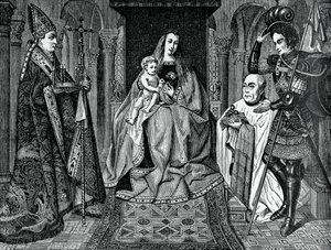 麦当娜和孩子与佳能Joris van der Paele，1436年，1870年 作者 不明