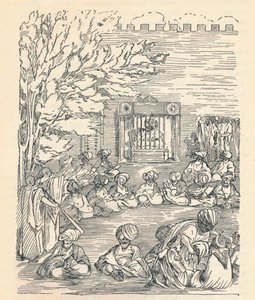 丹努少校及其党派，1826年，博尔努酋长收到，1912年 作者 不明