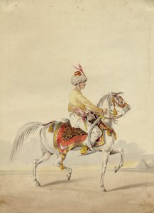 马穆鲁克在马背上，约1825年 作者 不明