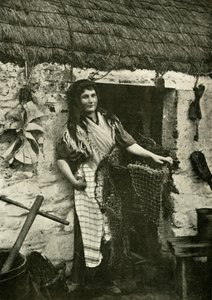 马恩岛渔民女儿，1901年。 作者 不明