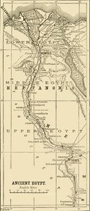 1890年的古埃及地图。 作者 不明