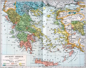 1902年的古希腊地图 作者 不明