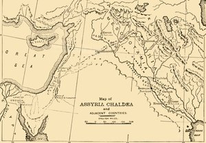 亚述，迦勒底及邻国地图，1890年。 作者 不明