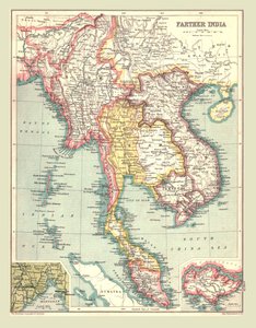 1902年印度远方地图。 作者 不明