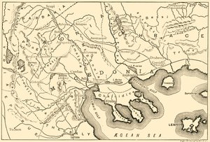 马其顿和邻近地区地图，1890年。 作者 不明