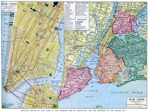 美国纽约，c1930年代地图 作者 不明