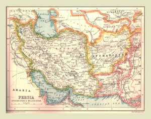 波斯地图，1902年。 作者 不明