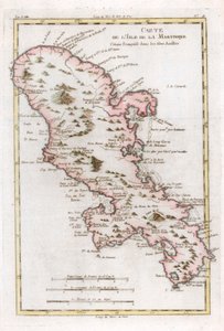 加勒比岛马提尼克岛地图，c1783年 作者 不明