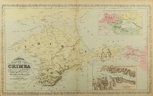 克里米亚的地图。 作者 不明