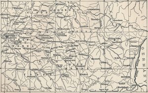 1814年，1896年的作战领域地图 作者 不明