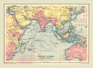 印度洋地图，1902年。 作者 不明