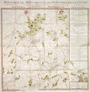 滑铁卢战役地图，1815年，肯特郡沃尔默城堡 作者 不明