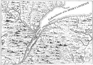 远至魁北克的圣劳伦斯河河道地图，1730年c1880年 作者 不明