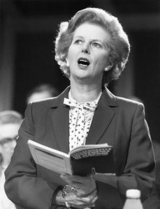 玛格丽特·撒切尔 (Margaret Thatcher)，英国政治家，1980 年代 作者 不明