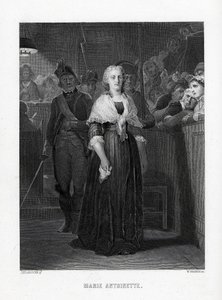 玛丽·安托瓦内特（Marie Antoinette）宣判后离开公约，1882年 作者 不明
