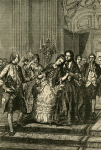 玛丽·安托瓦内特（Marie Antoinette）离开母亲，1770年，1890年。 作者 不明