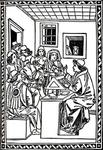 掌握他的学生。克里斯托福罗·兰迪诺（Christoforo Landino），1492年，1917年 作者 不明
