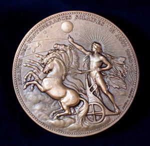 纪念法国和英国天文学家Pierre Janssen和Norman Lockyer的奖章，1868年 作者 不明