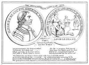 奥利弗·克伦威尔（Oliver Cromwell）时代的勋章，十七世纪 作者 不明