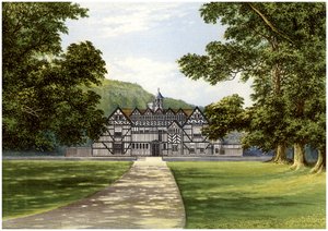 梅斯特·霍尔（Meer Hall），位于伍斯特郡德罗伊特威奇（Droitwich）附近，比尔克罗夫特（Bearcroft）家族的住所，建于1880年 作者 不明