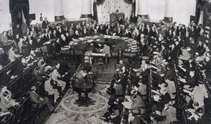 1929年6月10日在西班牙马德里的参议院宫举行的SDN或国际联盟的会议 作者 不明