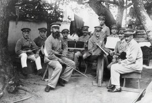 约1917年，德岛县的德国万户战俘营管弦乐队的成员。 作者 不明