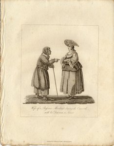 商人的妻子在法兴（Fasching）期间担任护士，1833年 作者 不明