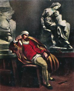 米开朗基罗1475-1564。 -德拉克劳瓦（Delacroix）的绘画，1934年。 作者 不明