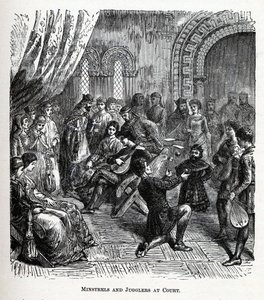 法庭上的吟游诗人和杂耍演员，1882年 作者 不明