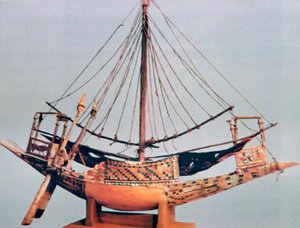 带有索具的模型船，图坦卡蒙墓，公元前14世纪 作者 不明