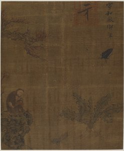 猴子、昆虫和白菜，可能是明朝，1368-1644。 作者 不明