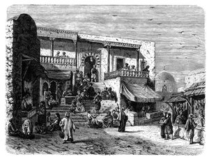 突尼斯西迪布赛义德（Sidi Bou Said）的摩尔咖啡屋，建于1890年 作者 不明
