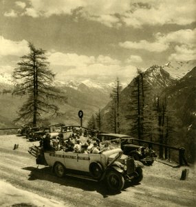 在Schöneck的山景在大格洛克纳山高高山路，奥地利，c1935年。 作者 不明