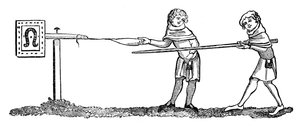 可移动的Quintain，1344年，1833年 作者 不明