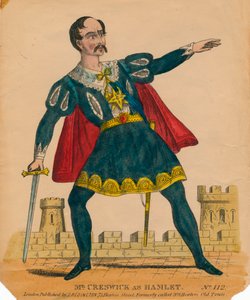 克瑞斯威克先生饰演哈姆雷特，1849年。 作者 不明