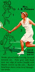 皮特曼（JB Pittman）夫人-反手驱动装置，c1935年。 作者 不明