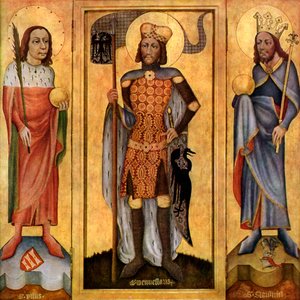 米卢斯（Mulhouse）祭坛像，开放，c1385 1955年 作者 不明